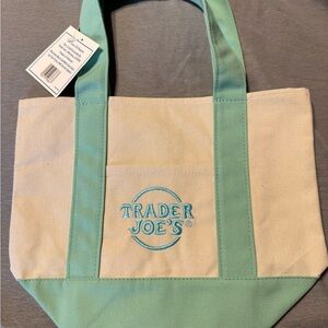 Green and Cream Tote Bag